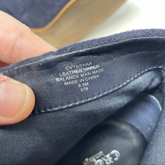 Crown Vintage Blue Suede Tashaa Ankle Boot Block Heel 9.5 - Picture 9 of 9